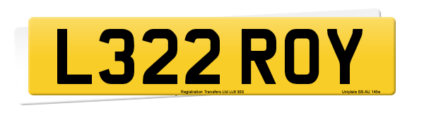Registration number L322 ROY